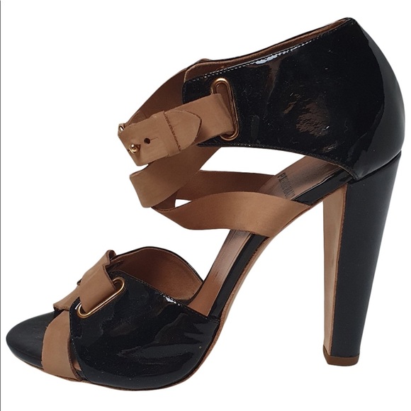 Pierre Hardy Black Patent Leather Sandals - Picture 9 of 10
